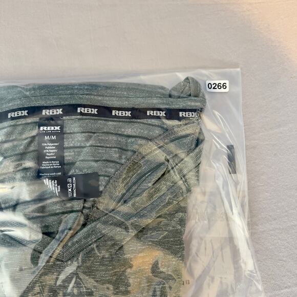 RBX Long Sleeve Racerback Workout Shirt Heathered Green Woman's Medium - Picture 11 of 11